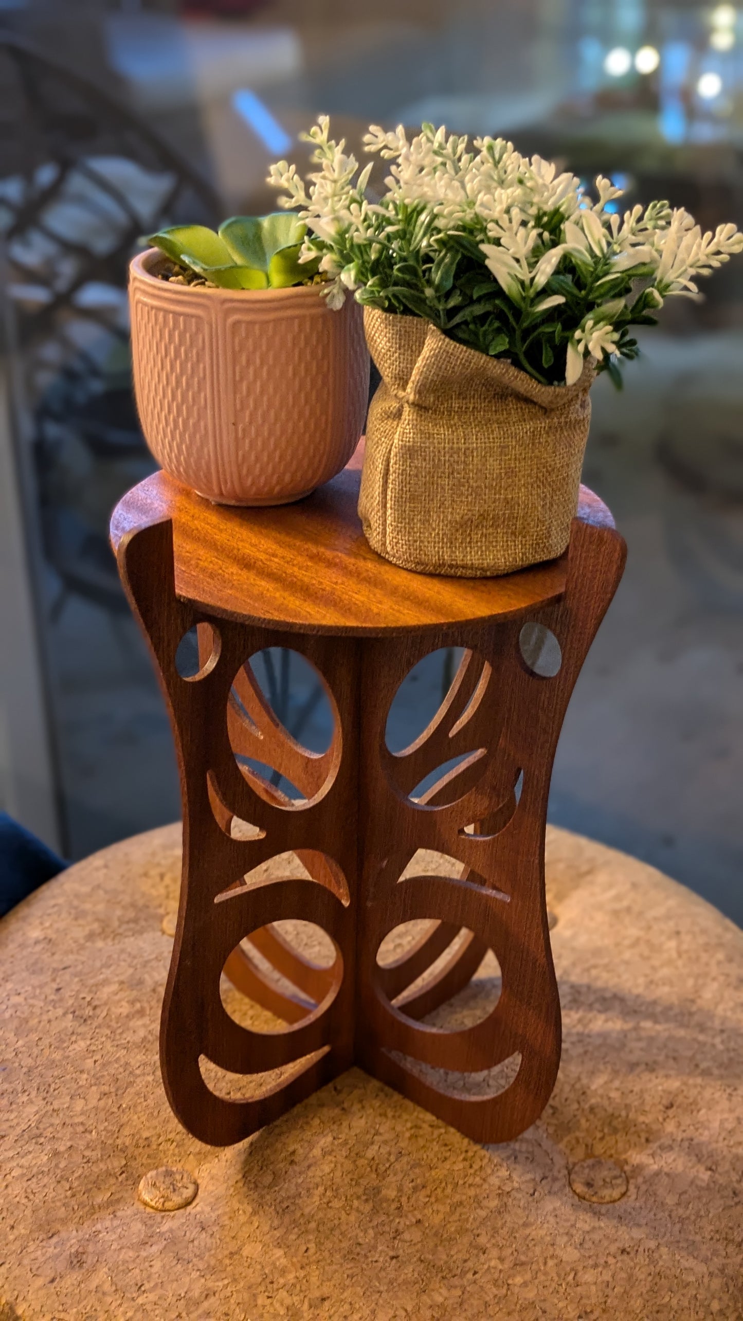 Mahogany Plant Stand